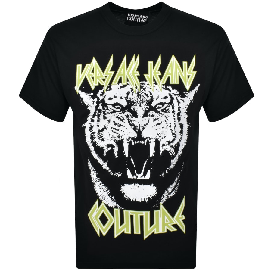 Versace Jeans Couture Tiger T Shirt Black | Mainline